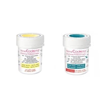 2 colorants alimentaires en poudre - bleu foncé-jaune pastel