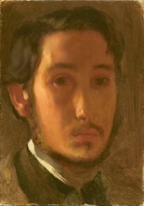 Puzzle 1000 pièces - Edgar Degas : Autoportrait avec Col Blanc, 1857 - Grafika