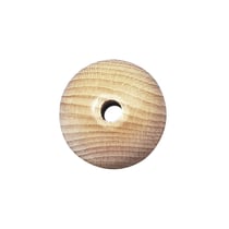 Boules en bois brut, percées, 25mm forage 6 mm