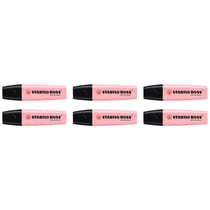 Lot de 6 surligneurs pointe biseautée - STABILO - Rose pastel - BOSS ORIGINAL Pastel