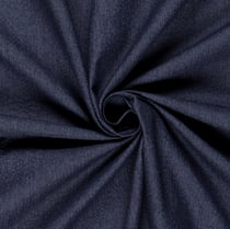 Tissu Jean Denim Seersucker uni Bleu marine