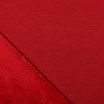 Tissu Sweat envers doudou uni Bordeaux