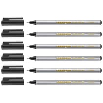 Lot de 6 stylos feutres d'écriture - EDDING - Pointe extra fine 0,3 mm - Noir
