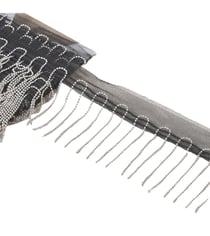 Bobine 9m frange chaînette 60mm argent