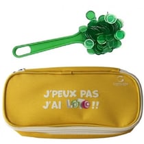 Kit loto bingo 3 en 1 : trousse + baton magnetique + 100 pions vert - cartaloto - accessoires jeu, materiel
