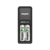 ENERGIZER Chargeur de Piles NiMH 1.2V pour AA/AAA avec Indicateur LED Noir