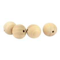 MégaCréa DIY - Perles en bois 2,5 cm 7 pièces