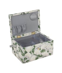 Boîte de Couture "Hortensia" - 25,5x18.5x14,5 cm - Hobby Gift Ecru