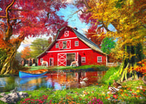 Puzzle 500 pièces - Sunny Autumn At The Barn - Bluebird Puzzle