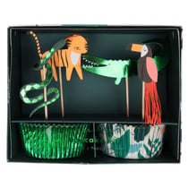 Kit 24 Caissettes et Déco Animaux Jungle