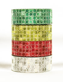 Rubans adhésifs Glitter à Pois 4 pièces