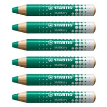 Crayon marqueur effaçable - STABILO MARKdry - Lot de 6 - Vert