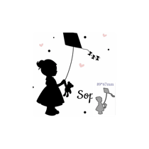 Die petite fille et son cerf volant