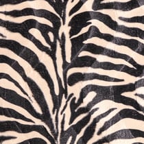 Tissu Velours Peau de bête Zèbre Beige et Noir