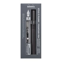 Stylo à plume - Alu - Titane - Plume iridium moyenne - Rechargeable - Rhodia scRipt