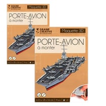 2 maquettes porte-avion à construire soi-même 63 x 18 x 16 cm