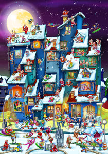 Puzzle 1000 pièces - Cartoon Collection - Pagaille de Noël - DToys