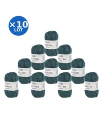 Lot de 10 pelotes QUATTRO de Lang Yarns – 500 g de coton mercerisé 218 Bleu