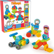 BLOKO – Coffret T’CHOUPI & LALOU – 50 Blocs de Construction + 2 Figurines - Dès 12 Mois – Facile à Manipuler – Jouet de Construction 1er âge – Fabriqué en Europe – 503728
