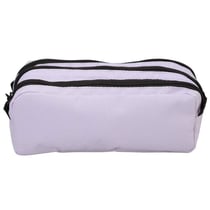 Trousse - Mauve - 3 compartiments - Fermeture zip - 23x11x9cm - Scolaire
