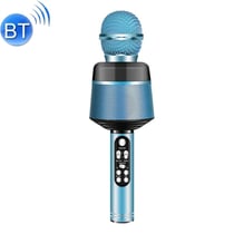 Microphone Bluetooth Haut Parleur Intégré Micro Karaoké Live iOS Android Bleu YONIS