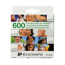 Etuis de 600 autocollants double face - Blanc - x 10 - Exacompta