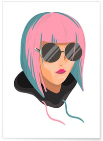 Affiche Girl Pop | A3 : 29,7x42cm