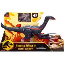 Coffret dinosaure slash 'n roar therizinosaurus 40 cm - articulé + bruitage attaque - dino chaos théory - jurassic world - mattel jcg16