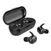 Ecouteurs Bluetooth 5.0 Etanches Avec Boîte De Charge Et Appels HD Noir YONIS