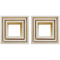 6 blocs de 3 petites étagères carrées en bois 22, 18 et 14 cm
