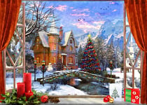 Puzzle 500 pièces - Christmas Mountain View - Bluebird Puzzle