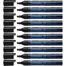 Lot de 10 marqueurs permanents - SCHNEIDER - Maxx 233 - Pointe biseautée 1-5 mm - Noir