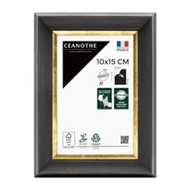 Cadre photo Pandore noir doré 10x15 cm