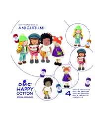 Livre Happy Cotton Book 20 – Les Amies de DMC - 4 Poupées Amigurumis à Crocheter - Créativité & Personnalité Blanc