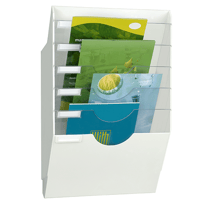 Présentoir mural rangement documents 6 cases Blanc - CEP