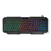 Nedis Clavier Gamer Filaire Clés à Membrane Rétroéclairé LED Noir