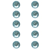 Pierres strass en plastique, autocoll. , 5 mm, 80 pces, turquoise