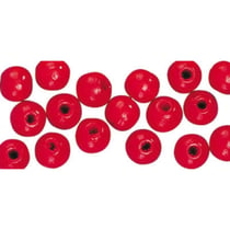 Perles en bois FSC 100%, polies, 8mm 82 pièces , rouge