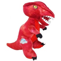 Peluche dinosaure t-rex geant rouge 53 cm - tyrannosaure - jurassic world - grande peluche dino licence