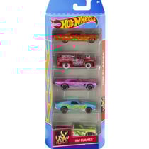 Pack de 5 vehicules hot wheels : flames - mattel - htv47 - set voitures miniatures