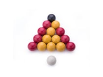 Lot de 16 billes de billard Ø 50.8 mm en résine pour jeu anglais 8 pool