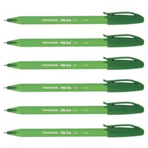 Lot de 6 stylos bille Paper Mate InkJoy 100 - Vert - Pointe moyenne