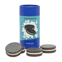 Boite de 4 biscuits au cacao en bois - Mamamemo