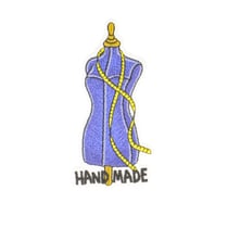 Ecusson thermocollant mannequin couture handmade 3.5x7cm