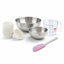 Set pâtisserie avec 75 moules à muffins en papier, 2 bols à mixer, verre mesureur et spatule Zenker