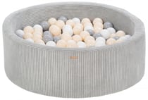 Piscine à balles 200 balles 90 cm gris, cappuccino - Velinda