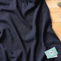 Tissu Crêpe pailleté Craftine Box Nuit Etoilée Bleu marine