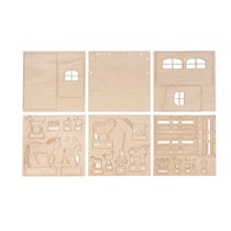 pièces bois à insérer, Ferme, FSC MixCredit, nature, 45 pièces, 1kit
