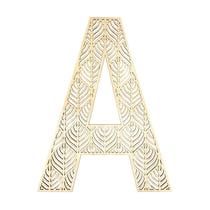 Lettre A en bois Alphabet géant ajouré 24 cm