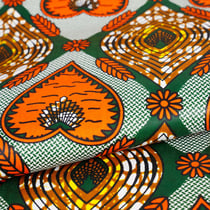 Tissu Wax africain n° 464 Vert
